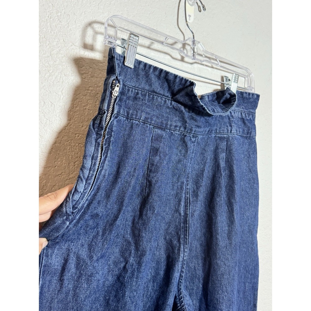 Who What Wear Jeans Women's 8 Blue Paper Bag Stretch Denim Baggy Cotton - Picture 4 of 4